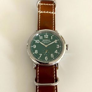 Shinola - 41mm Runwell NATO Strap Men's Watch, Green